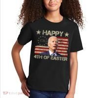 Happy 4th Of Easter Funny Usa Anti Biden Kids T-Shirt thumb 2