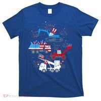 Happy 4th Of July Crane Truck Construction Toddler Boys T-Shirt thumb 0