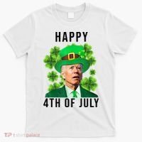 Happy 4th Of July Joe Biden Funny St Patrick's Day T-Shirt thumb 0