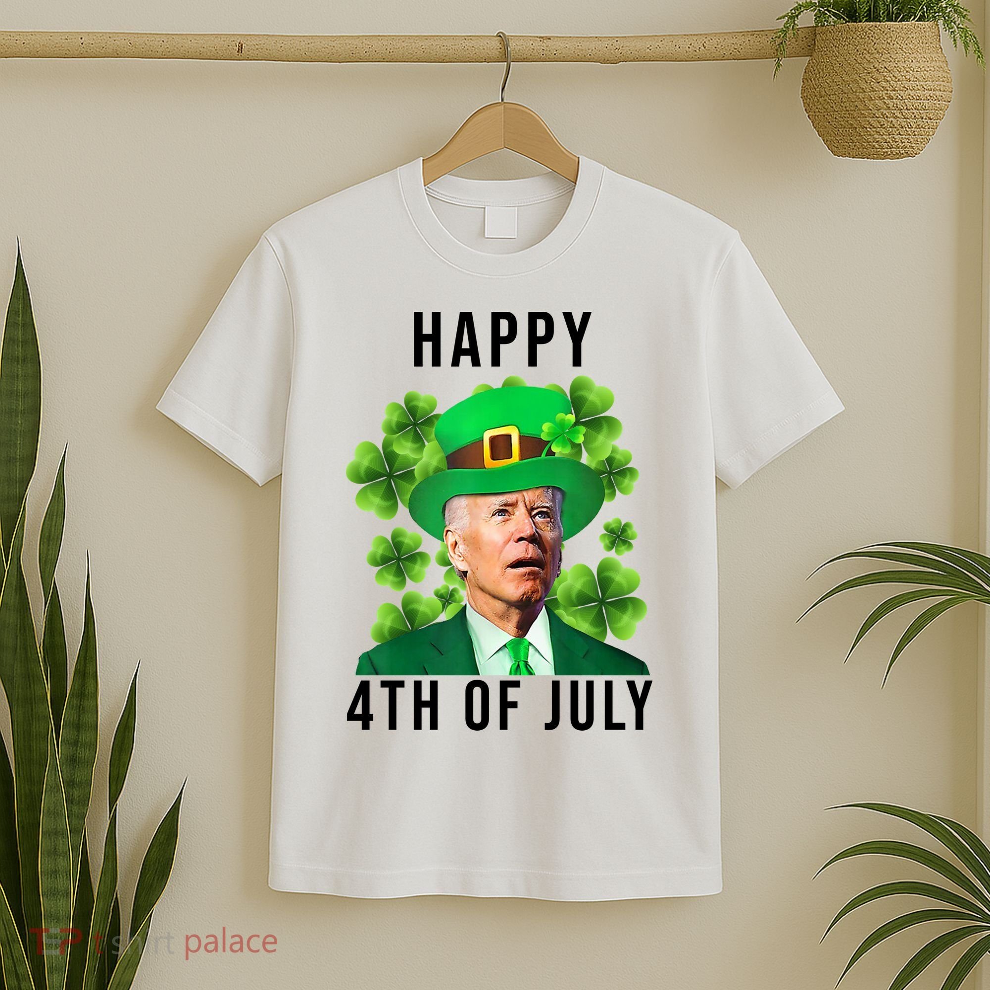 Happy 4th Of July Joe Biden Funny St Patrick's Day T-Shirt