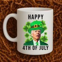 Happy 4th Of July Joe Biden Funny St Patrick's Day Coffee Mug thumb 2