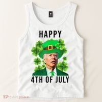 Happy 4th Of July Joe Biden Funny St Patrick's Day Tank Top thumb 2
