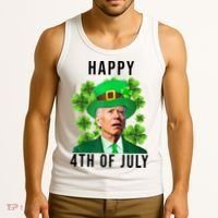 Happy 4th Of July Joe Biden Funny St Patrick's Day Tank Top thumb 3