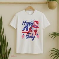 Happy 4th Of July Patriotic American Flag USA T-Shirt thumb 2