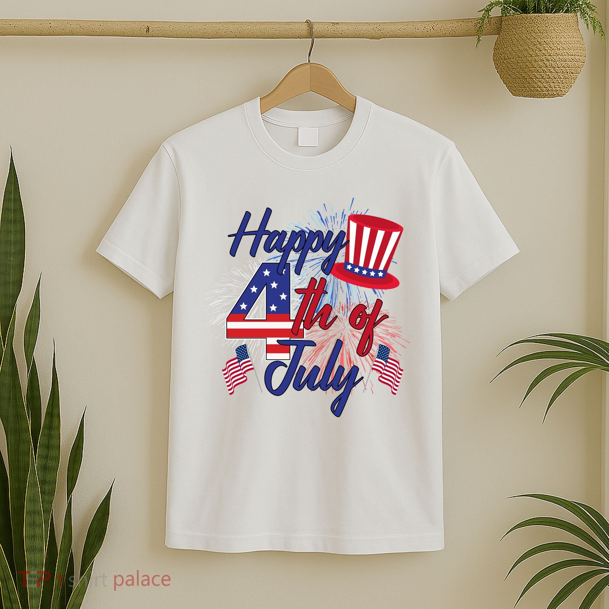Happy 4th Of July Patriotic American Flag USA T-Shirt