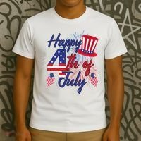Happy 4th Of July Patriotic American Flag USA T-Shirt thumb 3