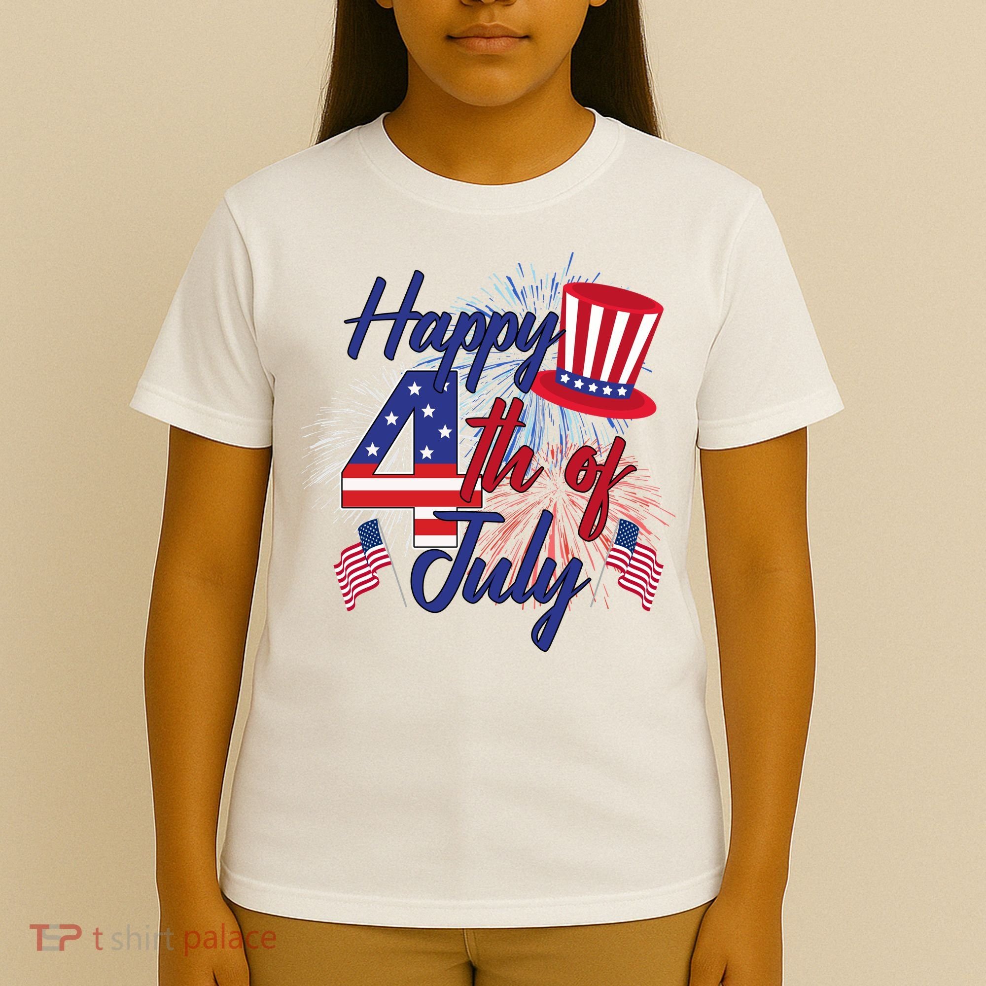 Happy 4th Of July Patriotic American Flag USA T-Shirt