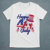Happy 4th Of July Patriotic American Flag USA T-Shirt thumb 5