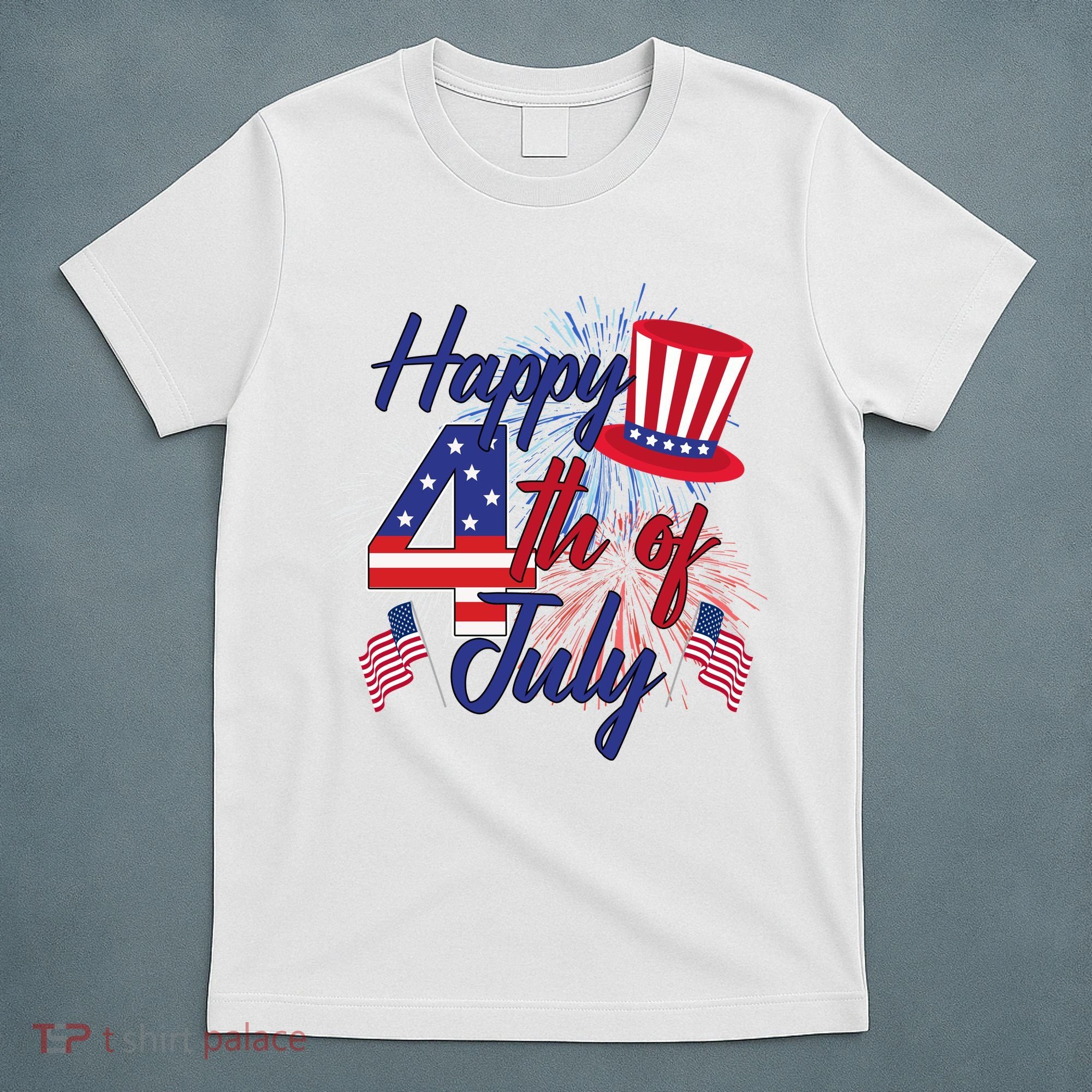Happy 4th Of July Patriotic American Flag USA T-Shirt