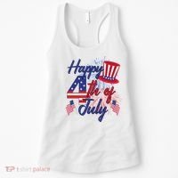 Happy 4th Of July Patriotic American Flag USA Women's Tank Top thumb 0