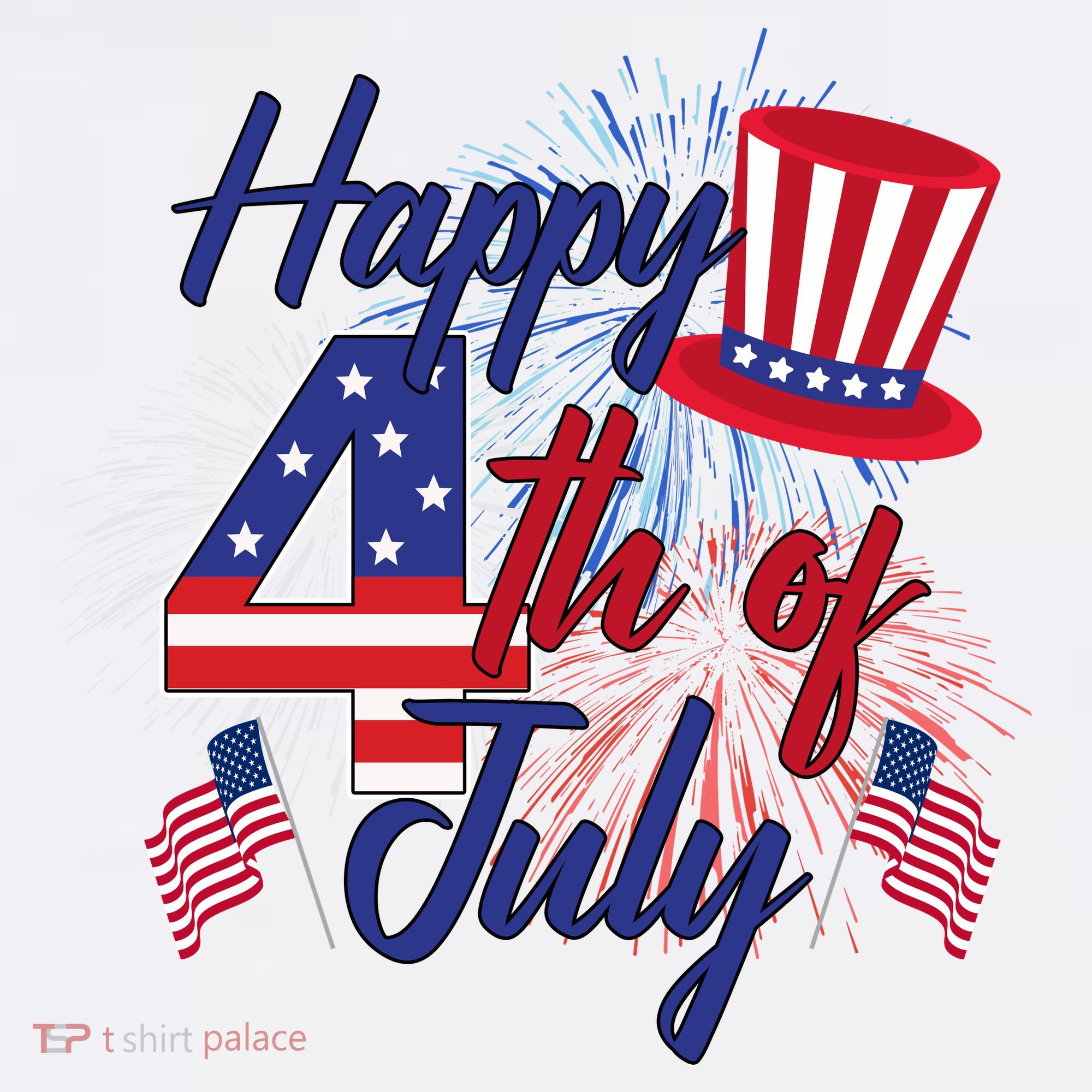 Happy 4th Of July Patriotic American Flag USA Women's Tank Top