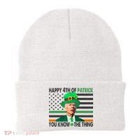 Happy 4th Of Patrick You Know The Thing Funny Biden Beanie thumb 0