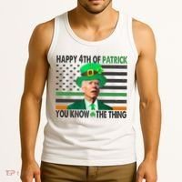 Happy 4th Of Patrick You Know The Thing Funny Biden Tank Top thumb 3