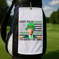 Happy 4th Of Patrick You Know The Thing Funny Biden Golf Towel thumb 2