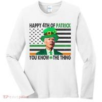 Happy 4th Of Patrick You Know The Thing Funny Biden Women's Long Sleeve Shirt thumb 0