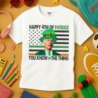 Happy 4th Of Patrick You Know The Thing Funny Biden Kids T-Shirt thumb 3