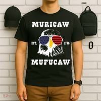 Happy 4th Of July Muricaw Mufucaw 1776 T-Shirt thumb 6
