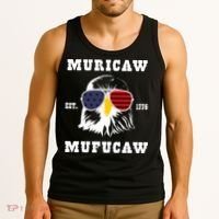 Happy 4th Of July Muricaw Mufucaw 1776 Tank Top thumb 3