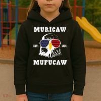 Happy 4th Of July Muricaw Mufucaw 1776 Kids Hoodie thumb 3