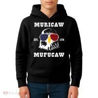 Happy 4th Of July Muricaw Mufucaw 1776 Kids Hoodie thumb 4