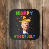 Happy 4th Of July Cinco De Mayo Funny Joe Biden Coaster thumb 0