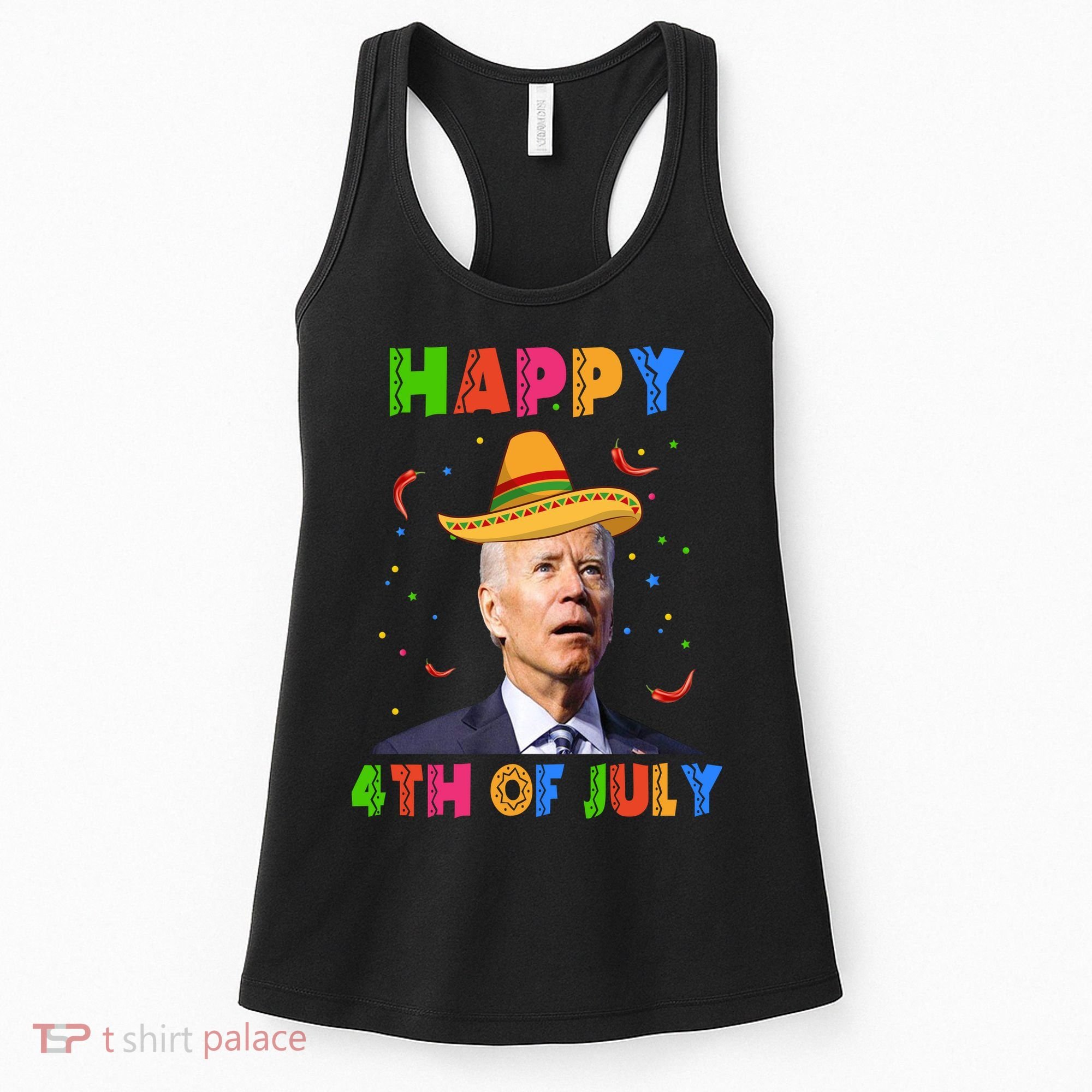 Happy 4th Of July Cinco De Mayo Funny Joe Biden Women's Tank Top