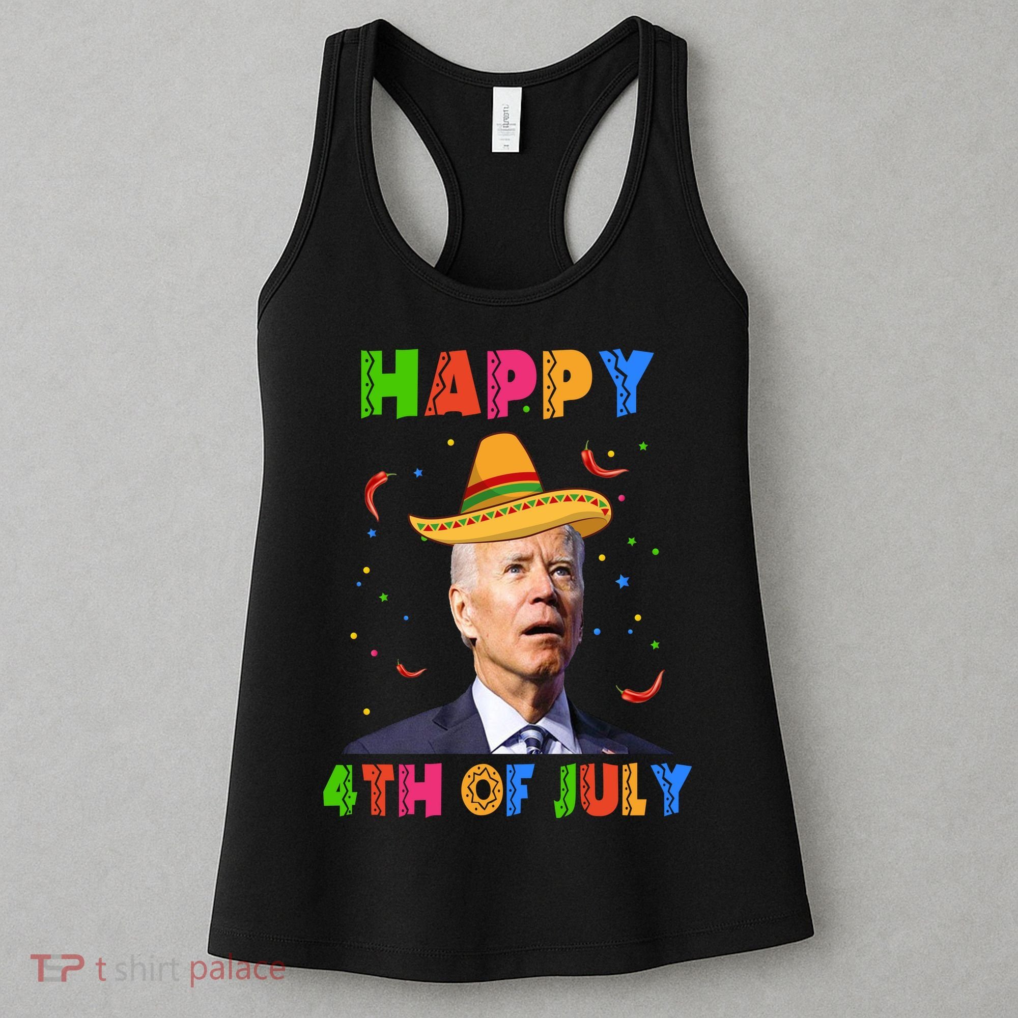 Happy 4th Of July Cinco De Mayo Funny Joe Biden Women's Tank Top