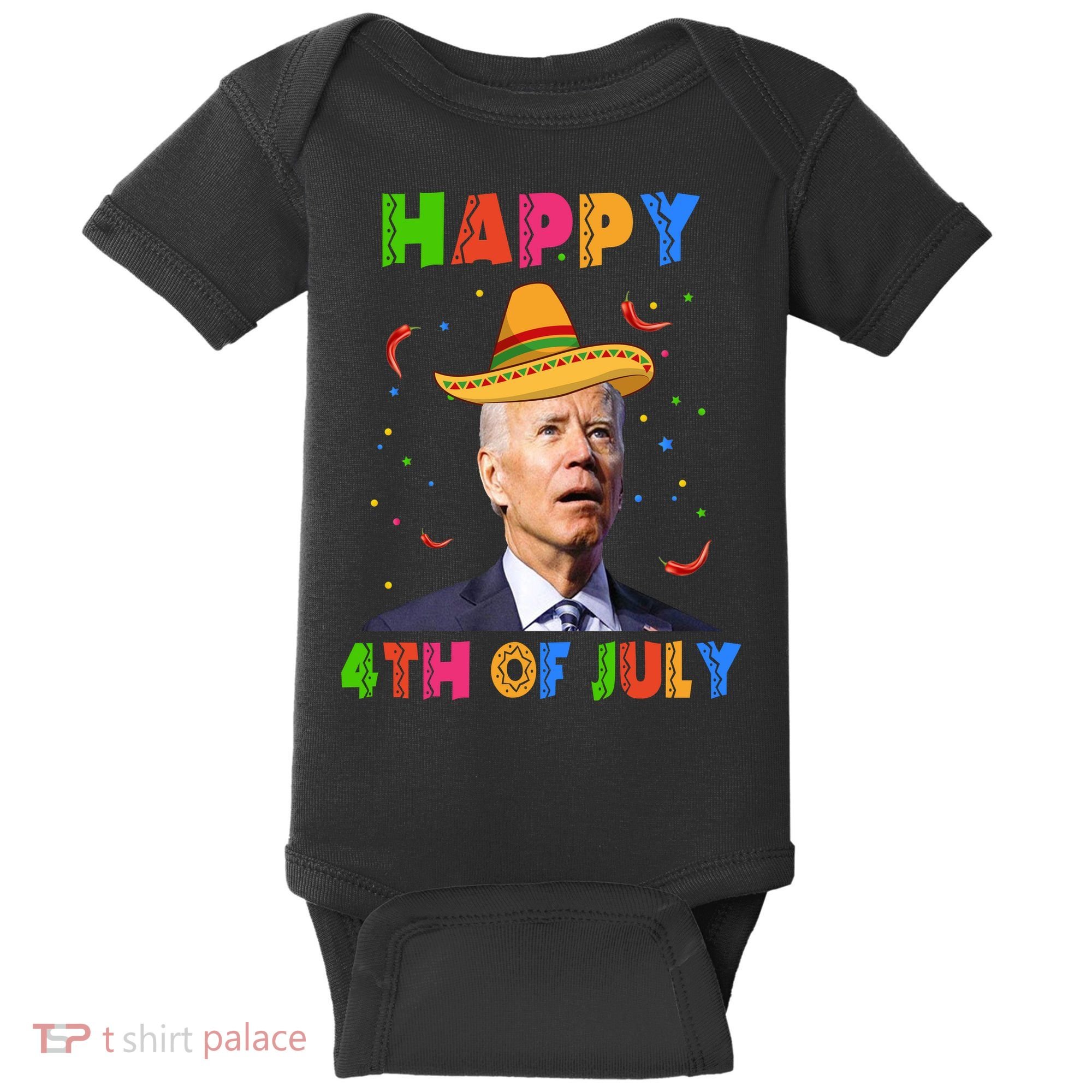 Happy 4th Of July Cinco De Mayo Funny Joe Biden Baby Bodysuit