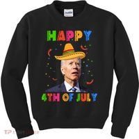 Happy 4th Of July Cinco De Mayo Funny Joe Biden Kids Sweatshirt thumb 0