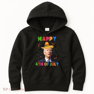 Happy 4th Of July Cinco De Mayo Funny Joe Biden Kids Hoodie