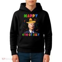 Happy 4th Of July Cinco De Mayo Funny Joe Biden Kids Hoodie thumb 4