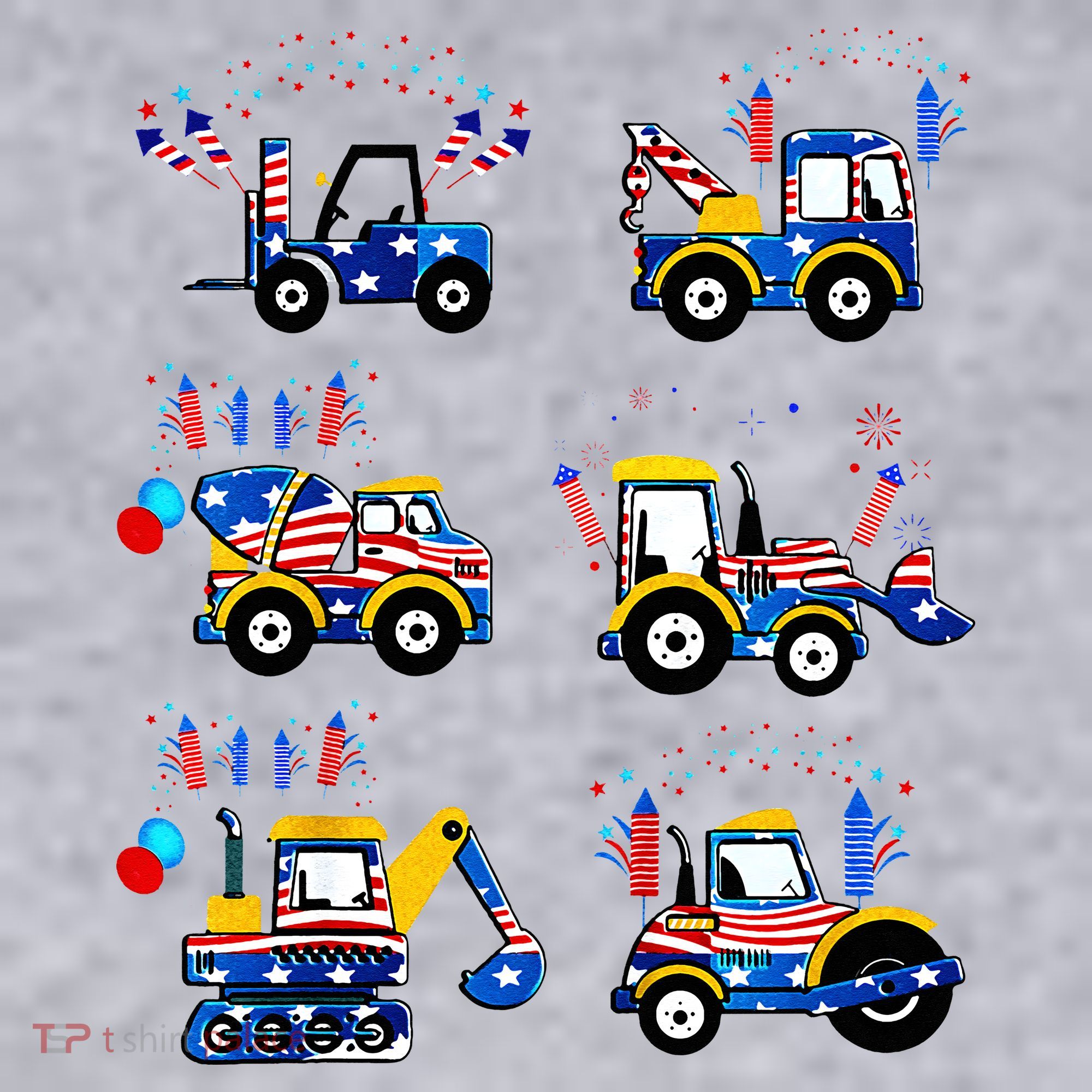 Happy 4th Of July Crane Truck Construction Women's Sweatshirt
