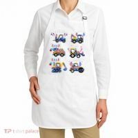 Happy 4th Of July Crane Truck Construction Apron thumb 2