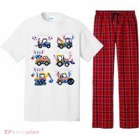 Happy 4th Of July Crane Truck Construction Pajama Set thumb 0