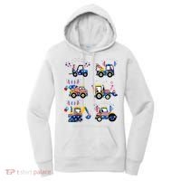 Happy 4th Of July Crane Truck Construction Women's Hoodie thumb 0