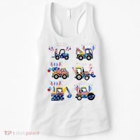 Happy 4th Of July Crane Truck Construction Women's Tank Top thumb 0