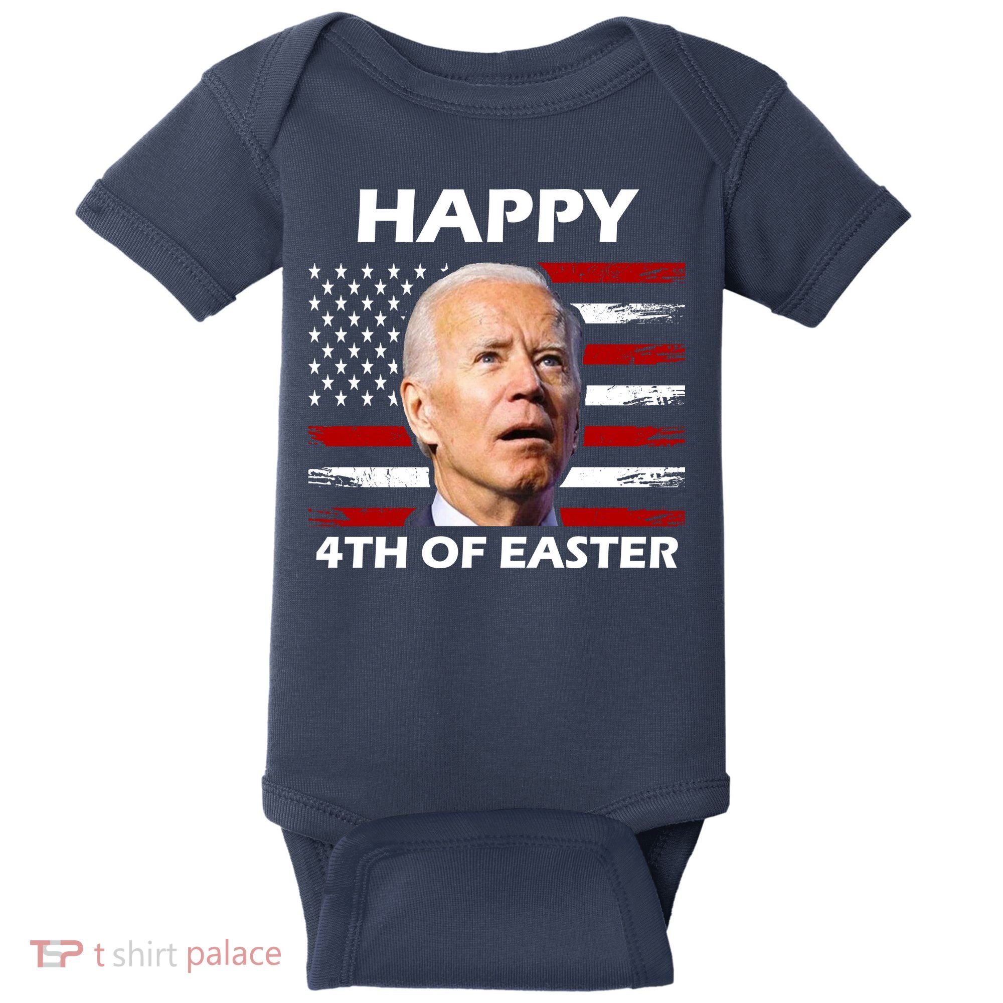 Happy 4th Of Easter Joe Biden Funny Baby Bodysuit