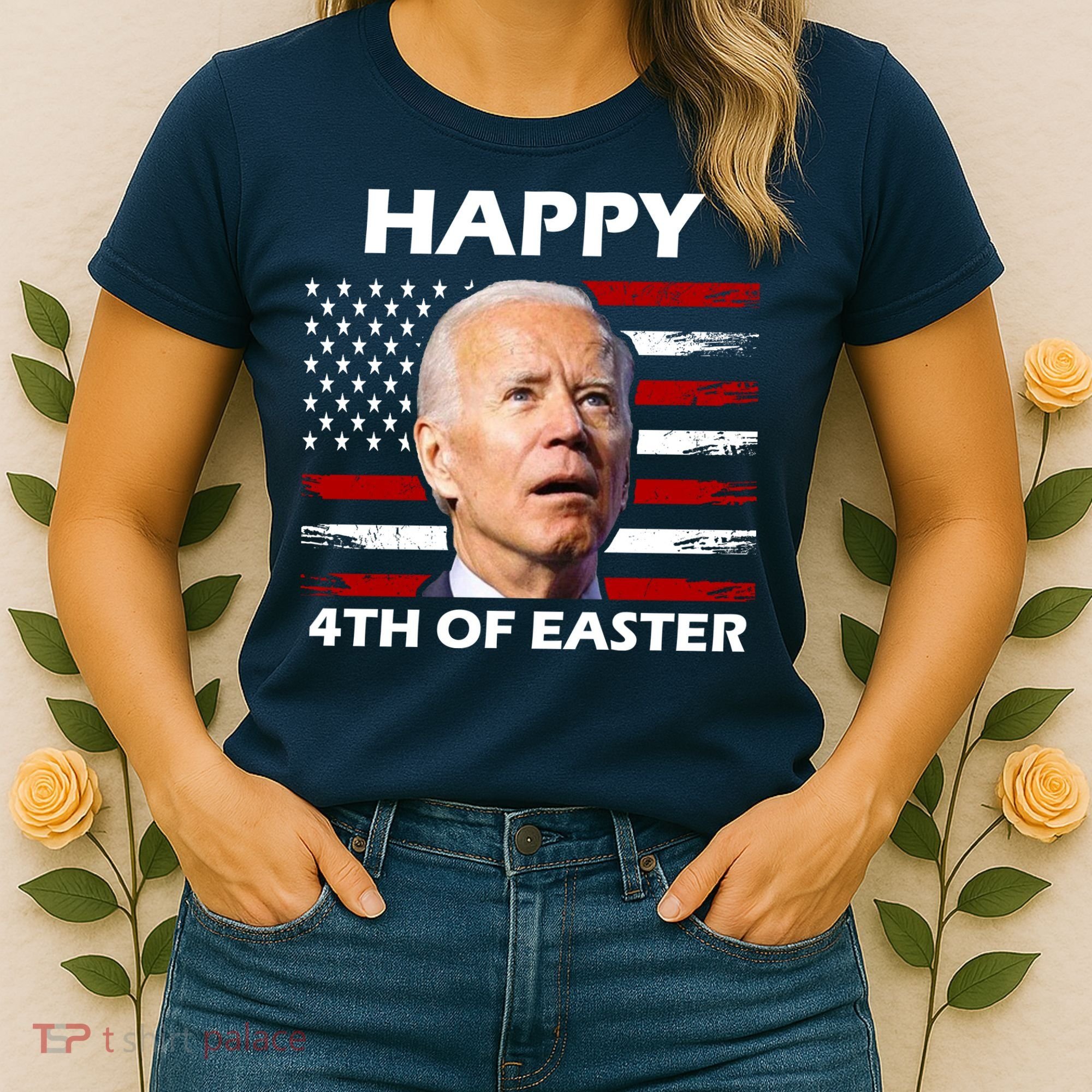 Happy 4th Of Easter Joe Biden Funny Women's T-Shirt
