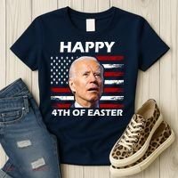 Happy 4th Of Easter Joe Biden Funny Women's T-Shirt thumb 3