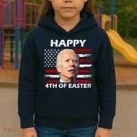 Happy 4th Of Easter Joe Biden Funny Kids Hoodie thumb 3