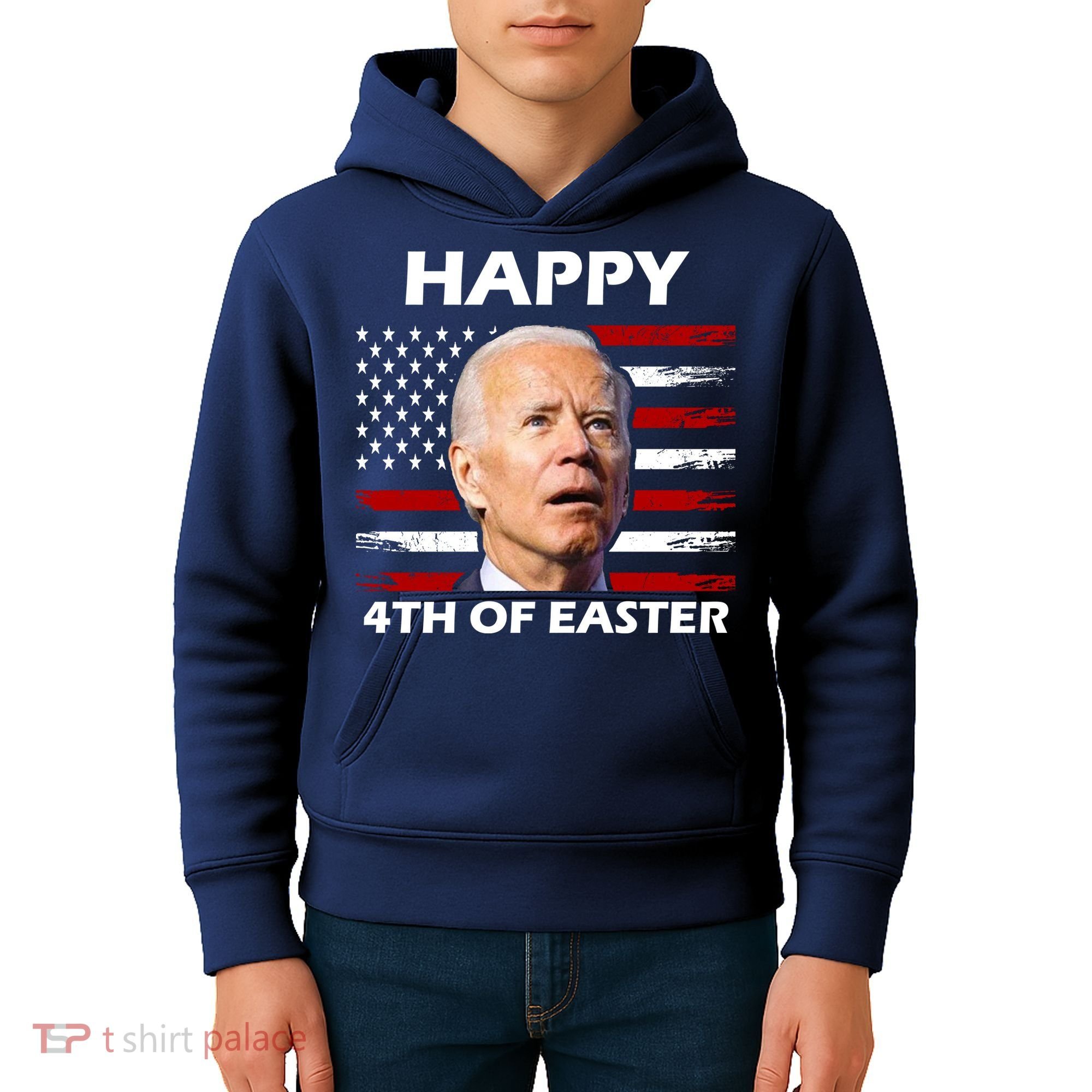 Happy 4th Of Easter Joe Biden Funny Kids Hoodie