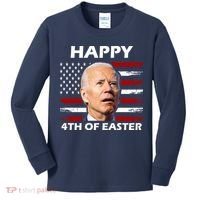 Happy 4th Of Easter Joe Biden Funny Kids Long Sleeve Shirt thumb 0