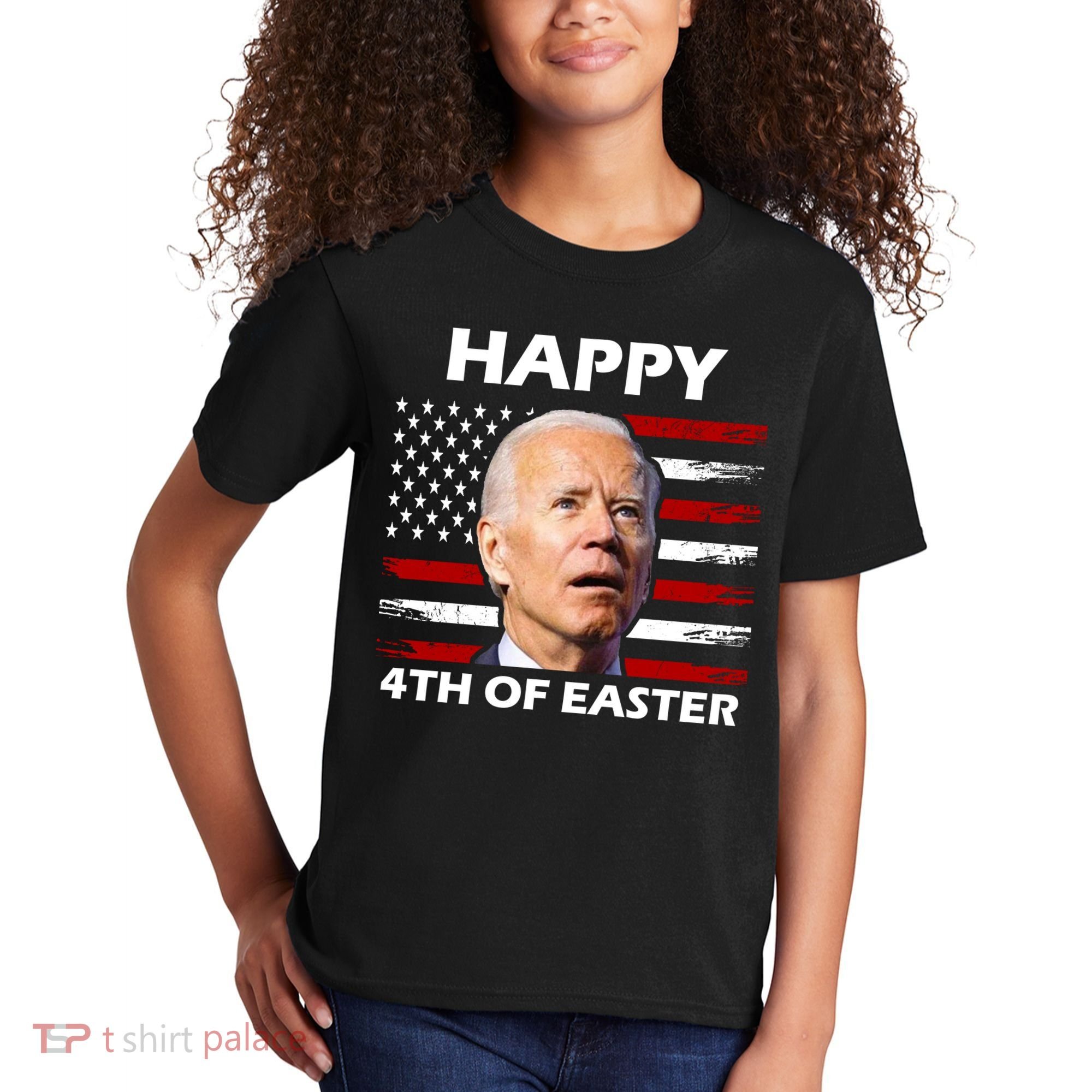 Happy 4th Of Easter Joe Biden Funny Kids T-Shirt
