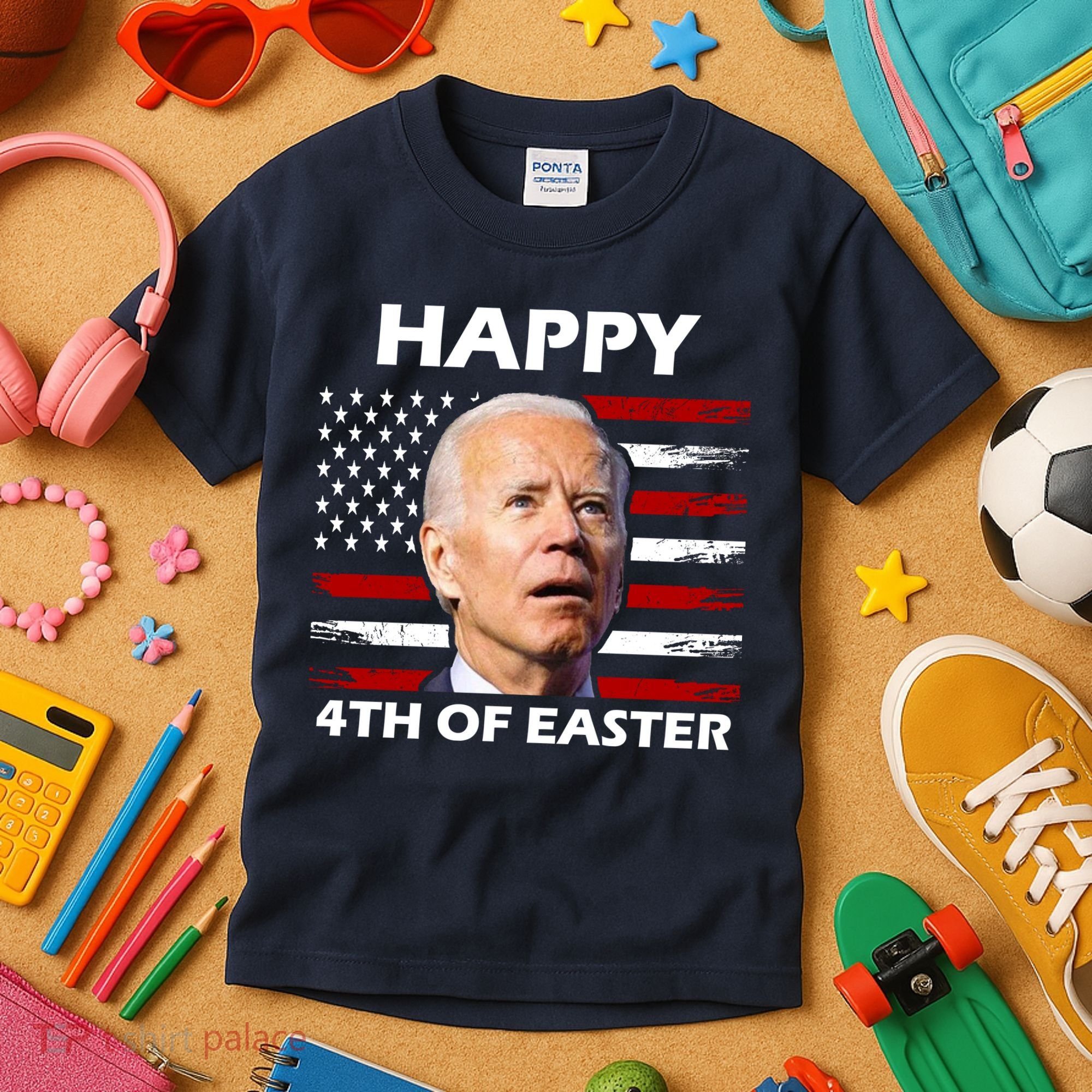 Happy 4th Of Easter Joe Biden Funny Kids T-Shirt
