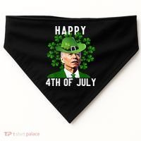 Happy 4th Of July Joe Biden St Patrick's Day USA-Made Doggie Bandana thumb 0