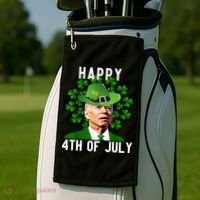 Happy 4th Of July Joe Biden St Patrick's Day Golf Towel thumb 2