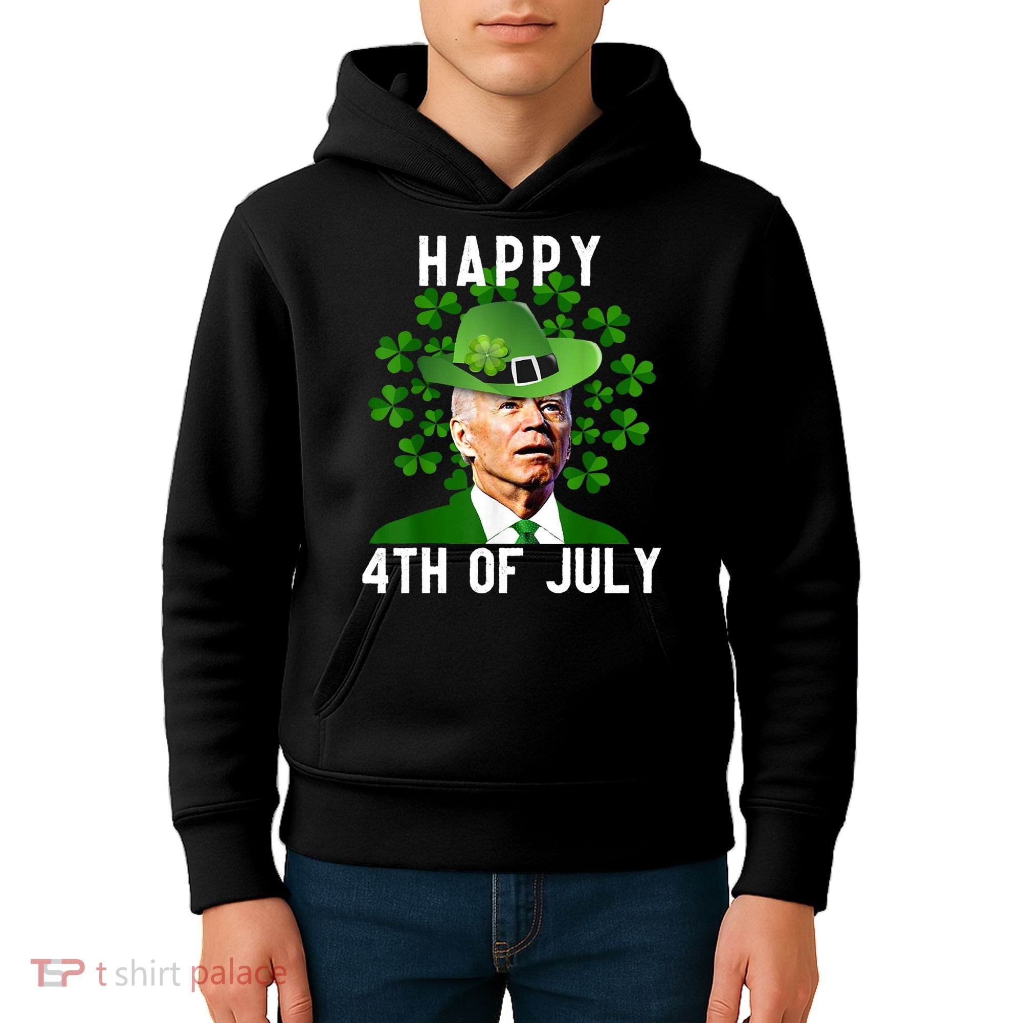 Happy 4th Of July Joe Biden St Patrick's Day Kids Hoodie