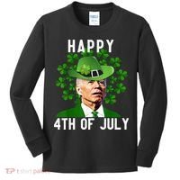Happy 4th Of July Joe Biden St Patrick's Day Kids Long Sleeve Shirt thumb 0