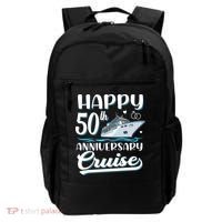 Happy 50th Anniversary Cruise Wedding 50 Years Old Couples Backpack thumb 0