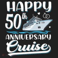 Happy 50th Anniversary Cruise Wedding 50 Years Old Couples Beanie thumb 2